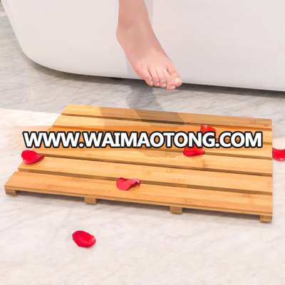 Non-sliding Square Spa Sauna Bamboo Bathroom Floor Bath Shower Mat